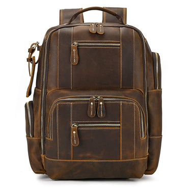 mochilas de cuero hombre quito marrón